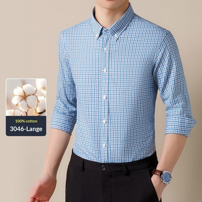 Mens Cotton Fashion Casual Breathable Shirt