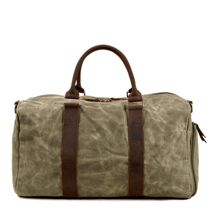 Men's One-shoulder Portable Training Dry Wet Separation Swimming Large Capacity Canvas Luggage Travel Bag