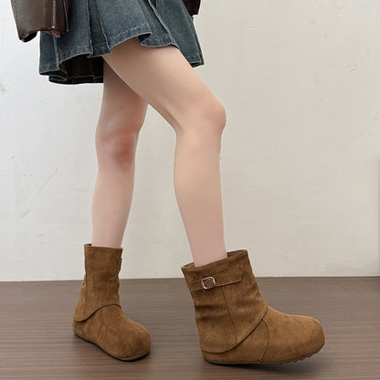 Women's Platform Hidden Height Birkenstock Style Martin Boots, 2026 New Autumn & Summer Trendy Pants Shaft Ankle Boots