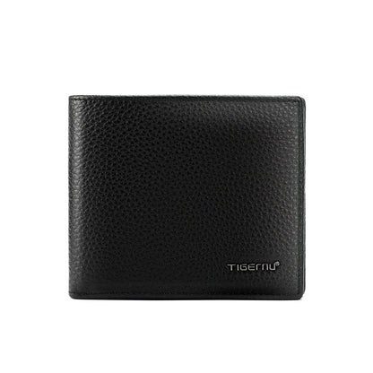 Mens Large-capacity Multi-card Short Leather Wallet