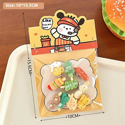 10 Creative Cute Small Barbecue Barrettes Brooch