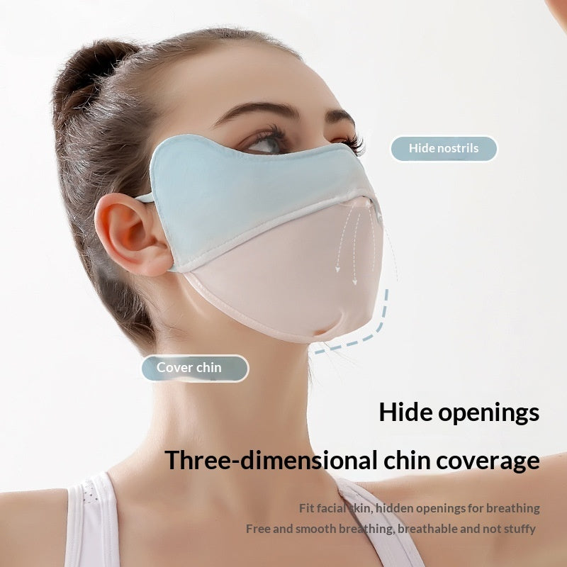 Women's Ice Silk Sun-Protective Face Mask