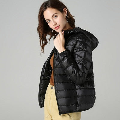 Slim-fit White Duck Down Fashion Coat