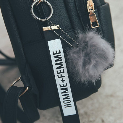 Retro Wild Fashion Mini Fur Ball Backpack Women