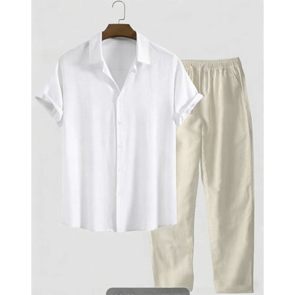 Loose Short Sleeve Shirt Trousers Suit Men