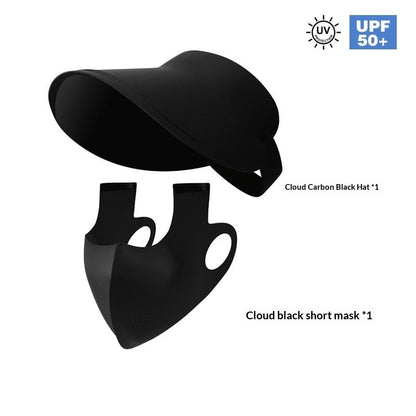 Womens All-in-One Sun-Protective Hat With Wide Brim And Seamless Design For Face And Neck