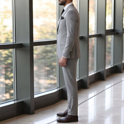 Mens Striped Business Suit Set