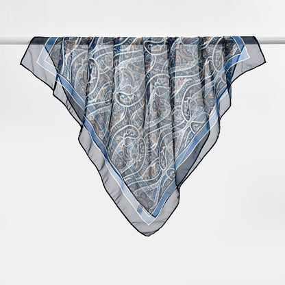 Versatile Printed Thin Square Scarf