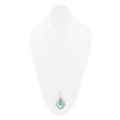 Lace Turquoise and Sterling Silver Necklace