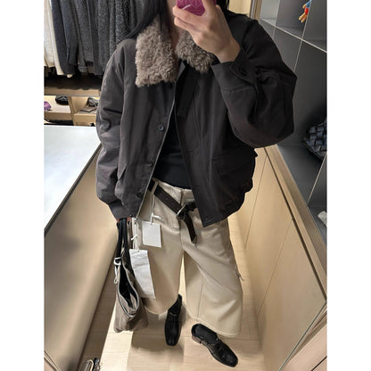 Women's Retro Warm Fur Collar Jacket