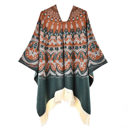 Bohemian-style Vintage Tassel Shawl