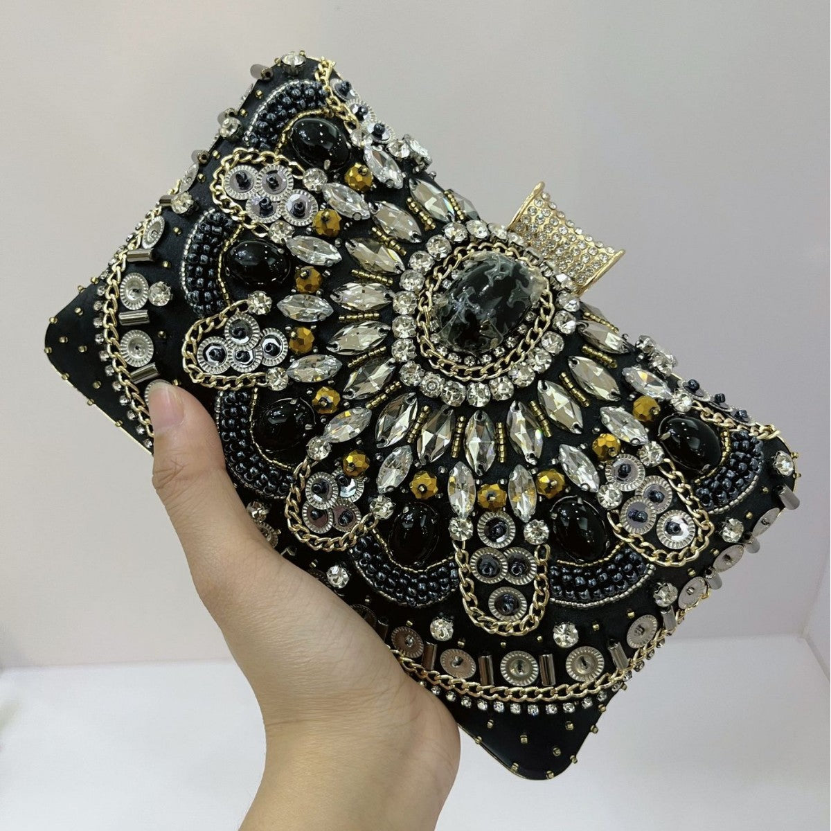 Heavy Industry Pearl-Embroidered Evening Clutch For Women Wedding Bag