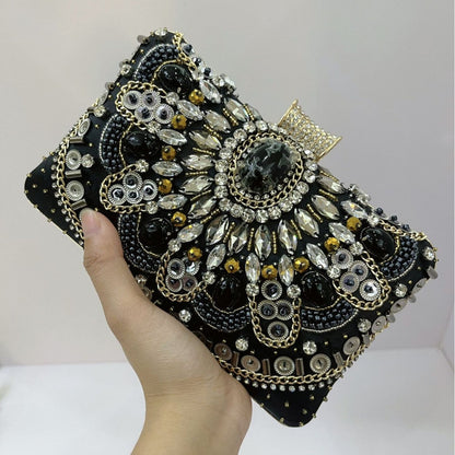 Heavy Industry Pearl-Embroidered Evening Clutch For Women Wedding Bag