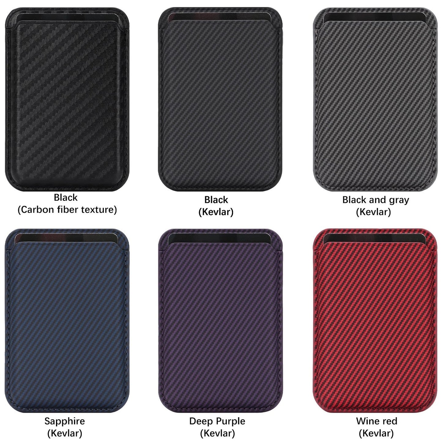 Ultra-thin Magnetic Carbon-fiber-pattern Card Holder