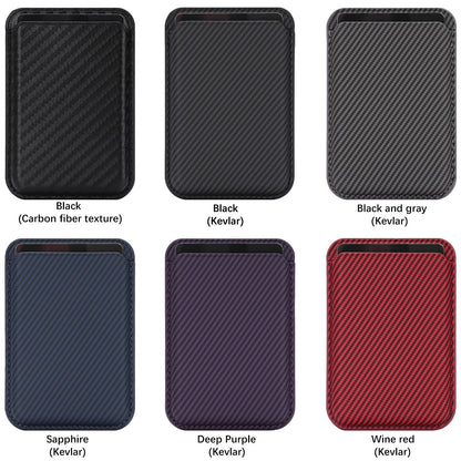 Ultra-thin Magnetic Carbon-fiber-pattern Card Holder