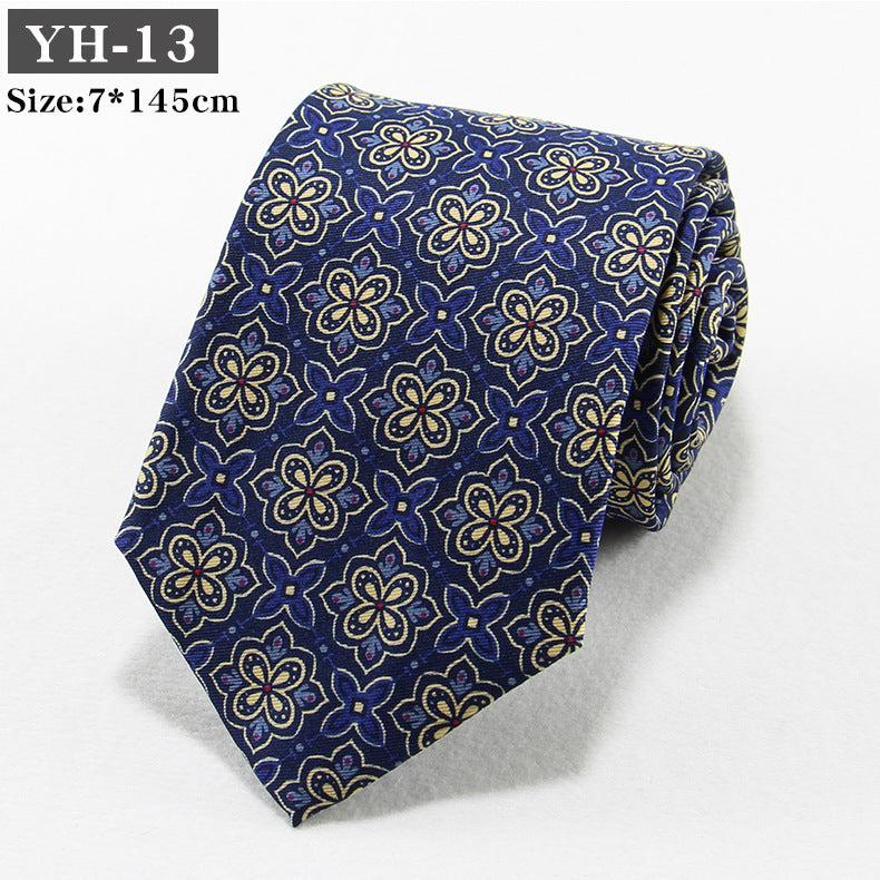 Korean-style Retro Hong Kong style Floral Casual Tie