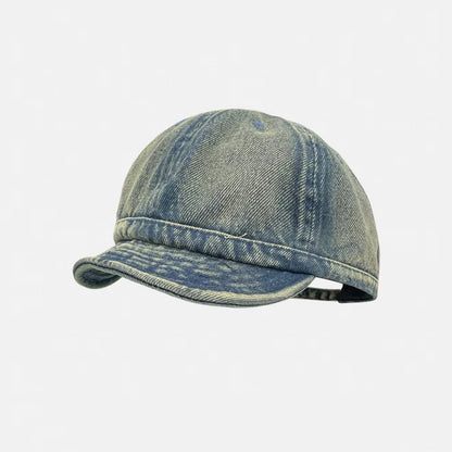 Japanese-style Retro Water-washed Gradient Brimmed Baseball Cap, Cool And Unique Glossy Board-aged Soft-top Baseball Cap With A Floppy Brim