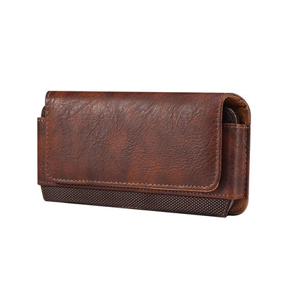 Buckle Waist Hanging Mobile Phone Bag Leather Case Belt Horizontal