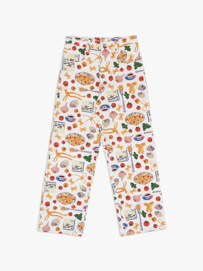 Printed High-quality Fashionable Casual Denim Womens Pants