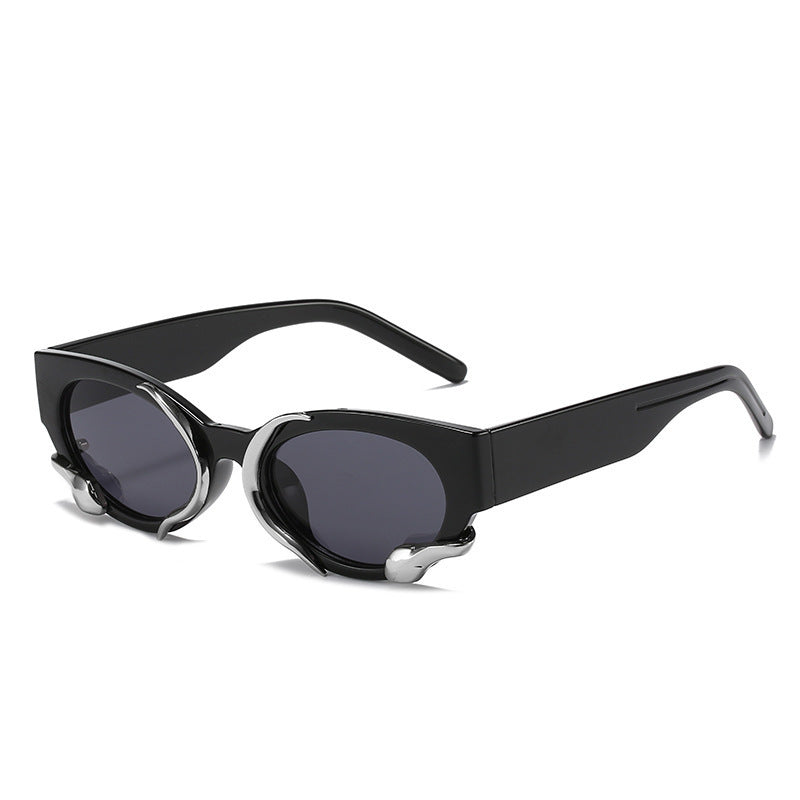 New And Same-style Three-dimensional Spirit Snake Retro Sunglasses
