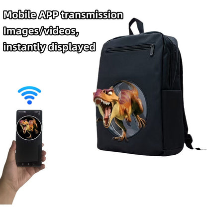 Wiilala Cross-border 3D Holographic Backpack Mobile Outdoor Advertising Display Stereoscopic Projection 3D Holographic Backpack, Supports Content Replacement Via Mobile AppSupports 5V3A Power Bank