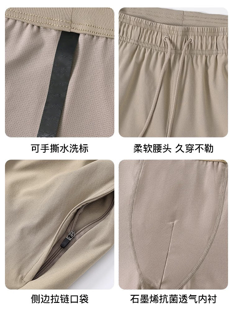 European And American Men's Sports Shorts, Outdoor Running Pants, Men's Fitness Training Pants, Moisture-Absorbent, Quick-Drying Loose Shorts