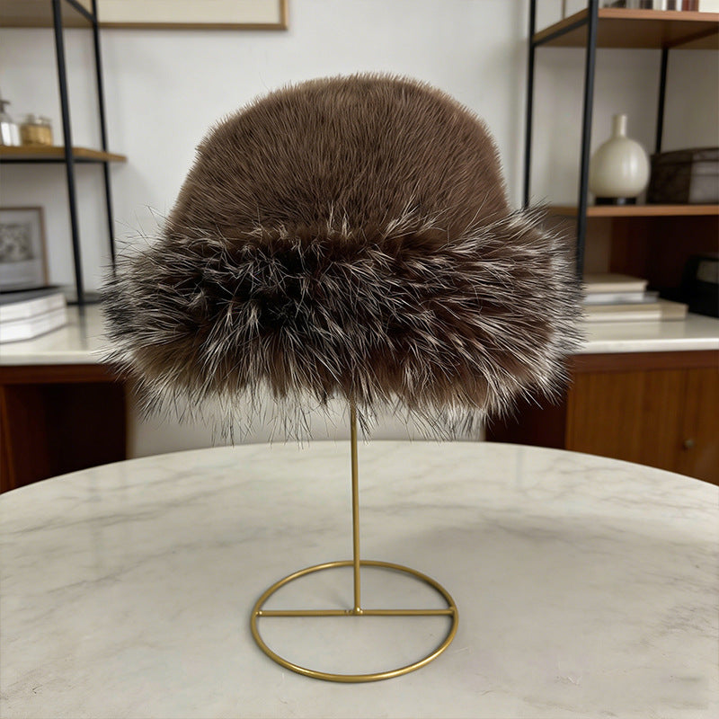 Winter And Autumn Plush Mongolian Hat With Multi-color Brim And Fisherman Style Hat For Outdoor Travel And Warmth Preservation Winter Protection Fleece Hat