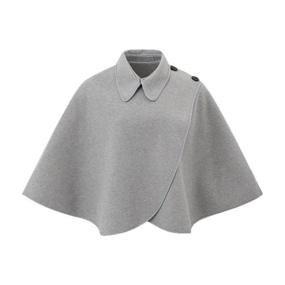 Versatile Loose-Fit Womens Knitted Cape