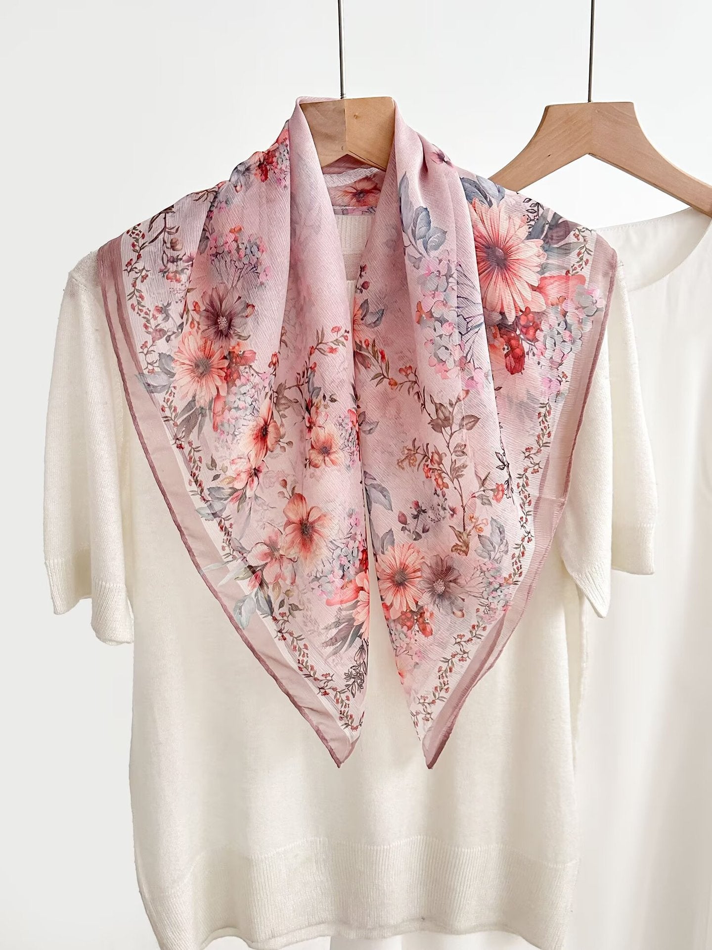 New Breathable Versatile Silk Chiffon Scarf For Women, Also Usable As A Shawl