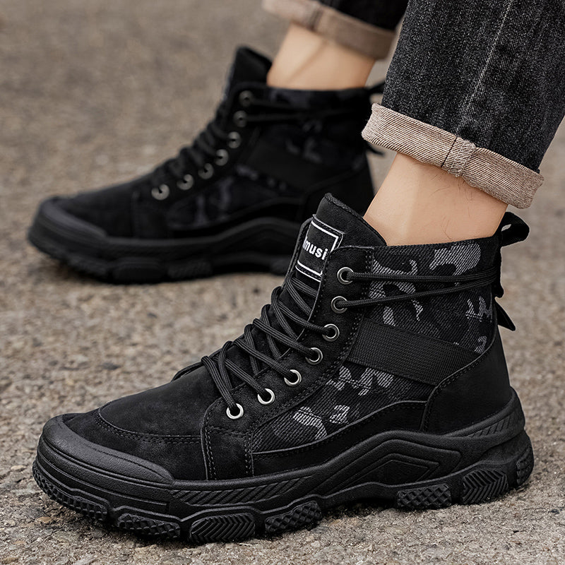 High-top Martin Boots For Men, New Arrival For Autumn, Work Safety Shoes For Construction Sites, Non-slip Wear-resistant Casual Work Boots