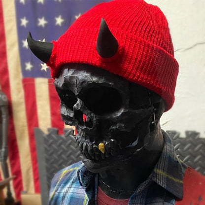 Autumn Winter Devil Horn Knitted Wool Cap