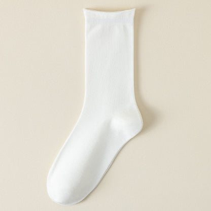 Springsummer Mid-calf Socks For Women Made Of Silk
