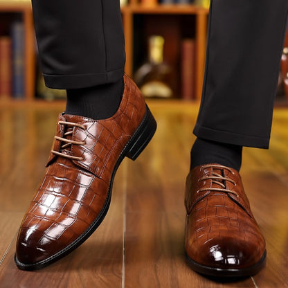 Men's Formal Casual Breathable Pointed Leather Shoes