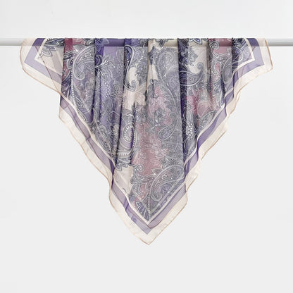 Versatile Printed Thin Square Scarf