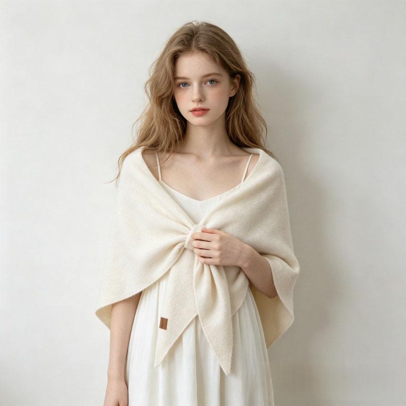 Wool Large Triangle Scarf Shawl