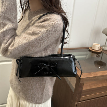 Casual And Stylish Large-capacity Shoulder Bag With A Bow Detail