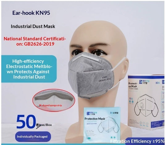 Dust-proof Industrial grade KN95 Mask Individually Packaged With A Sponge Strip