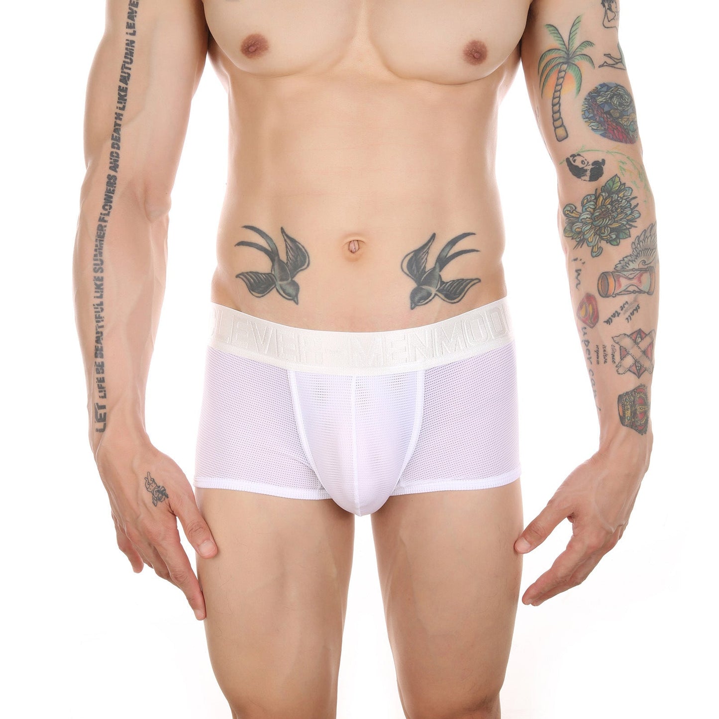 Men's Breathable Mesh Low Waist Boxers