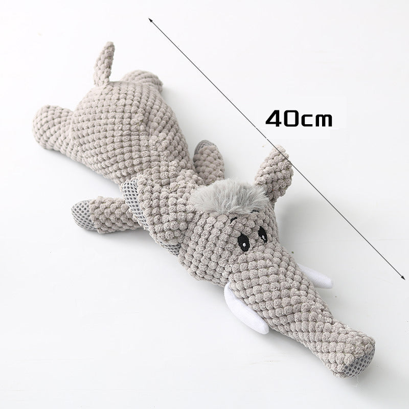 Plush Cartoon Puppy Dog Toy Pet Dog Chew Squeak Toys For Small Dogs Teeth Grinding Pet Products Dog Accessories
