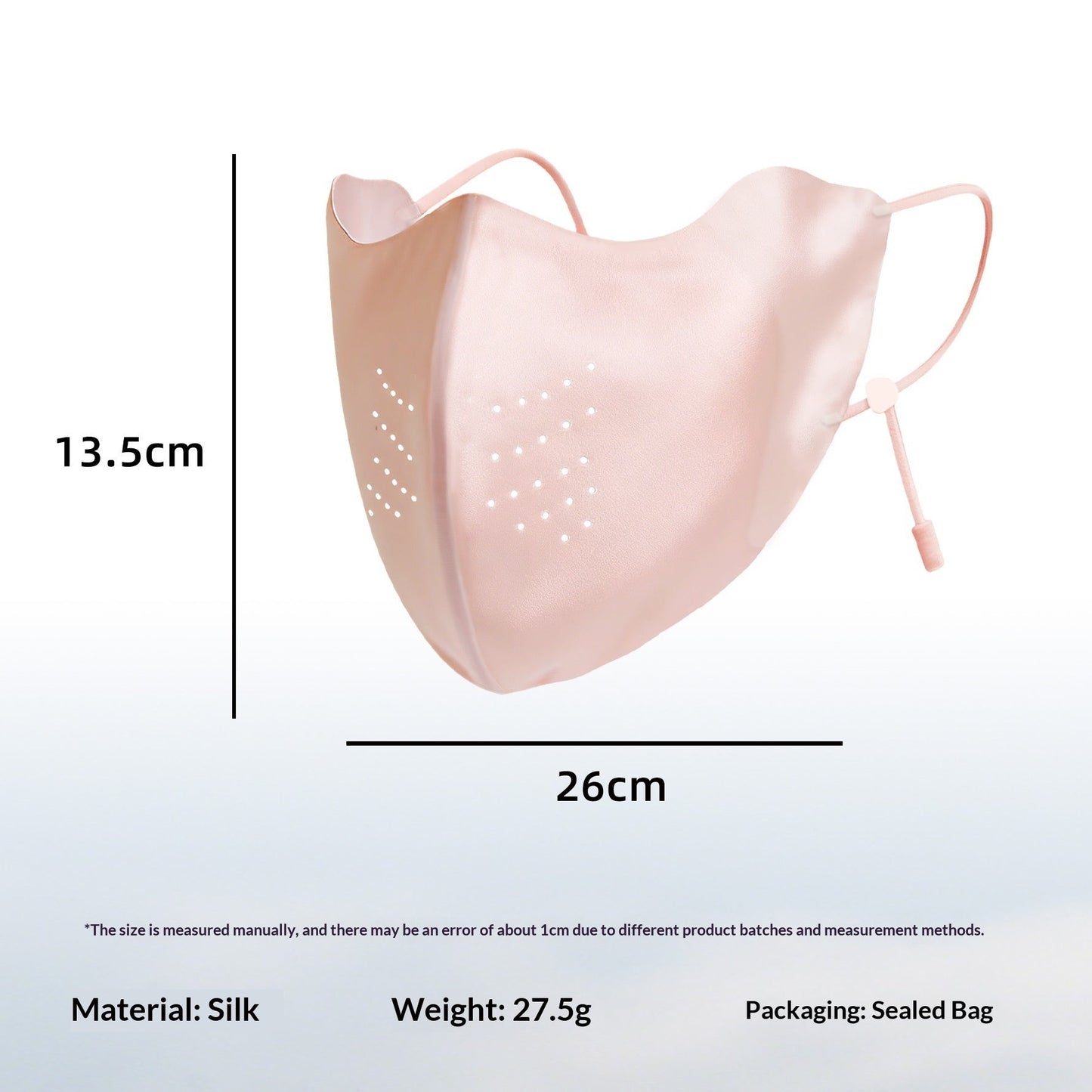 Sun-protective With Ventilation Holes Breathable Ice-silk Sunshade Face Mask