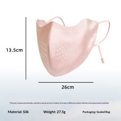 Sun-protective With Ventilation Holes Breathable Ice-silk Sunshade Face Mask