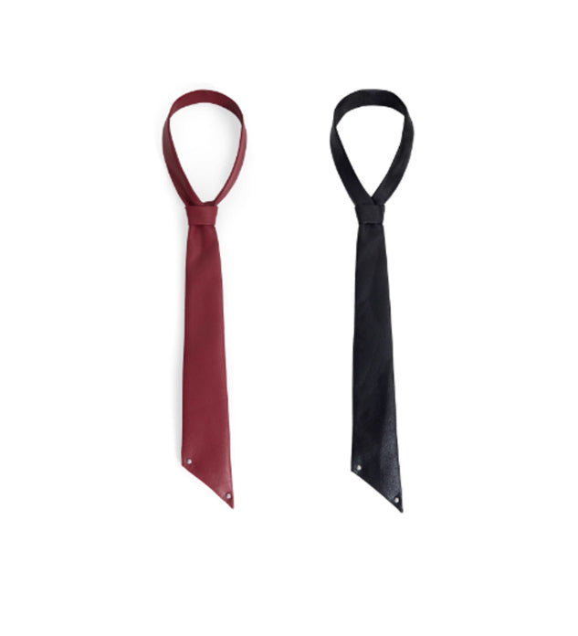 Designer Style Leather Tie And Hand Crafted High End Shirt Bow Tie