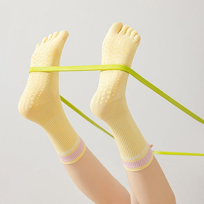 SpringSummer Five-Finger Socks For Yoga And Pilates In Bright Colors For Women