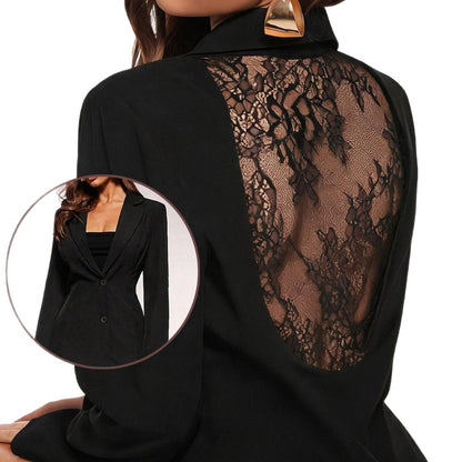 Lace Backless Designer Blazer For Women