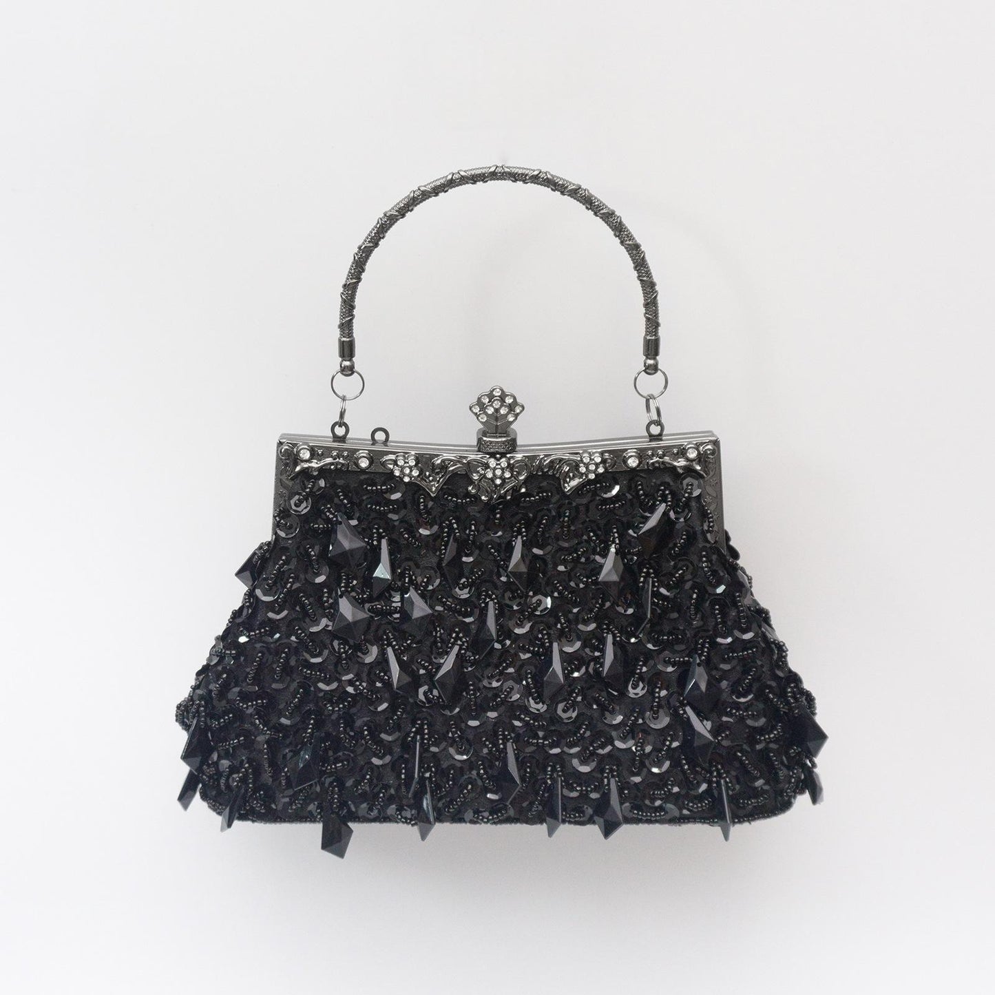 Acrylic Tassel-beaded Handbag With A Coin Purse Closure