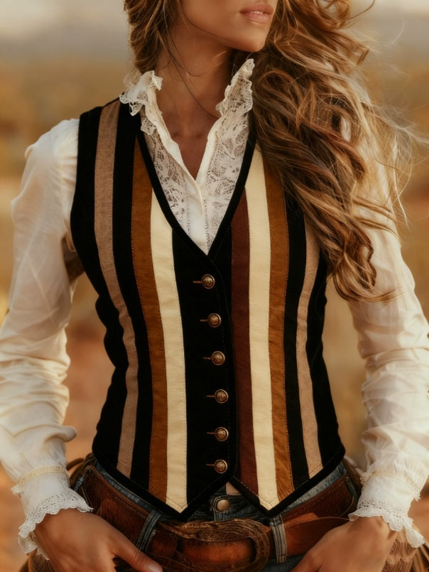 Casual Sleeveless V-neck Slim-fit Vest