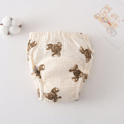 Gauze Cotton Baby's Ring Urine Training Pants Pure Diaper Pants