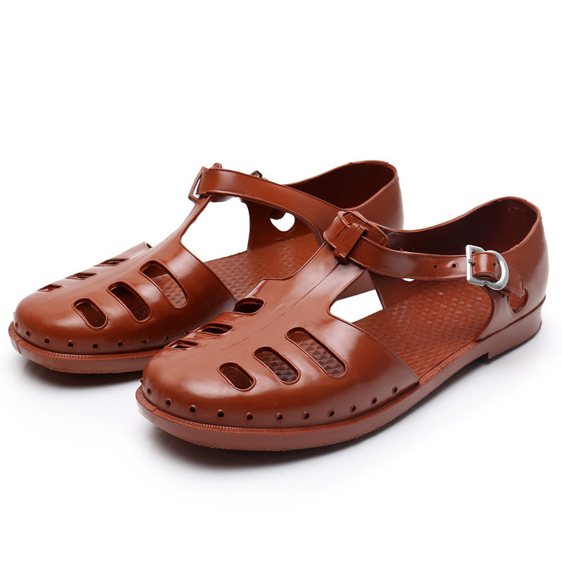 Men's Fashion Vintage Retro Plastic Breathable Shoes