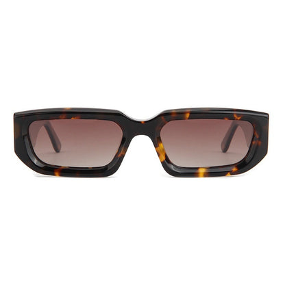 New Trendy European And American-style Sunglasses With A Square Frame And Wide Temple Arms