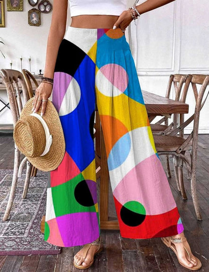 Plus-size Casual Wide-leg Pants For Women